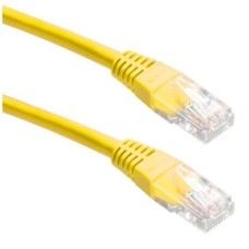 DataPro 0.5 METRE 50CM RJ45 UNSHIELDED CABLE YELLOW COLOUR CAT5E PATCH CORD STRAIGHT